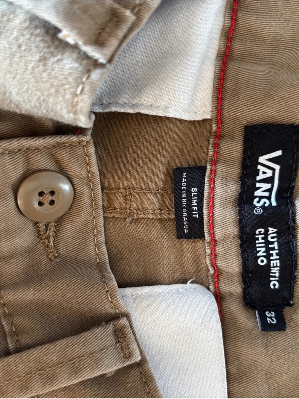 Vans Men's Khaki Chino Pants - Light Brown